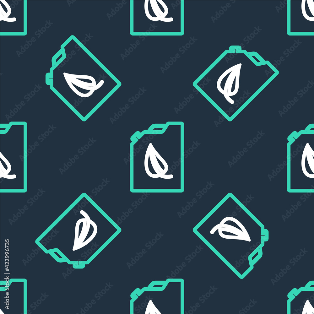 Line Bio fuel canister icon isolated seamless pattern on black background. Eco bio and barrel. Green environment and recycle. Vector Line Bio fuel canister icon isolated seamless pattern on black background. Eco bio and barrel. Green environment and recycle. Vector
