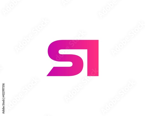 Si iS letter logo design vector template