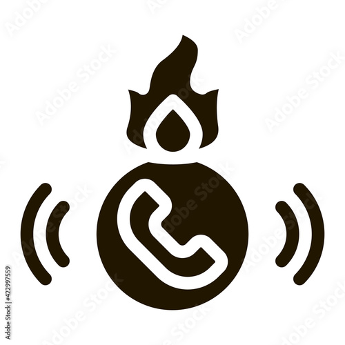 help hotline icon Vector Glyph Illustration