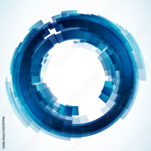 Geometric frame from circles  vector abstract background  wallpaper