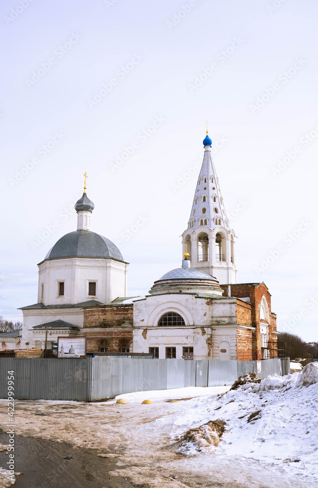 church in Russian town church in Russian town
