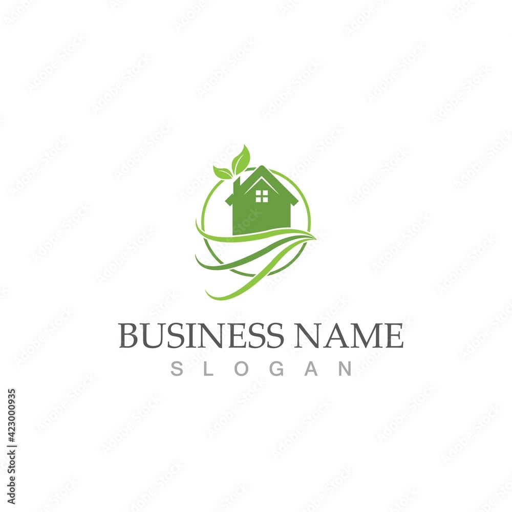 green home vector template green home vector template