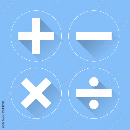 Mathematic symbol icon vector illustration