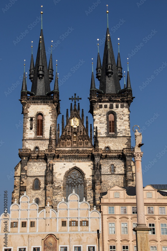 The Church of our Lady before Tyn on the Main Square in Prague EU