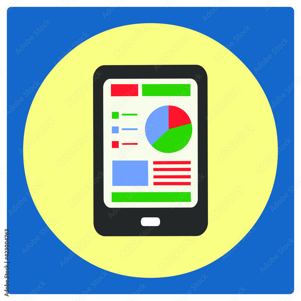Vector illustration for Digital Tablet with Chart EPS10 Vector illustration for Digital Tablet with Chart EPS10