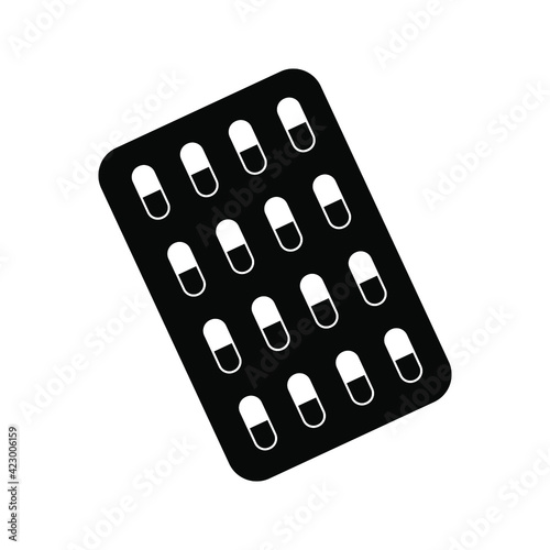 Pills icon vector set.  medicines illustrator sign collection. drugs symbol or logo.
