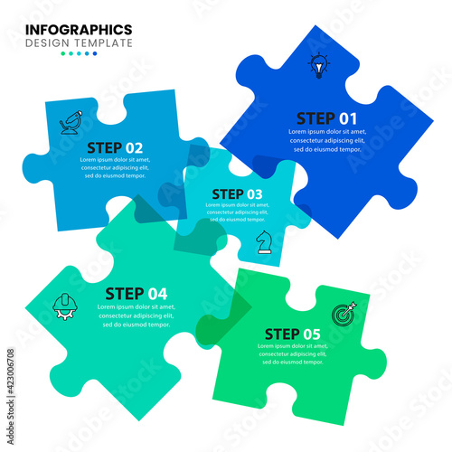 Infographic design template. Creative concept with 5 steps