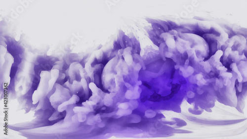 Purple ink cloud. Fractal art. Abstract background