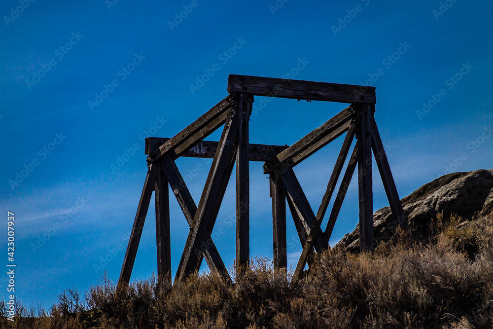 Abandoned Star Mine high on a hill. Drumheller, Alberta, Canada Abandoned Star Mine high on a hill. Drumheller, Alberta, Canada