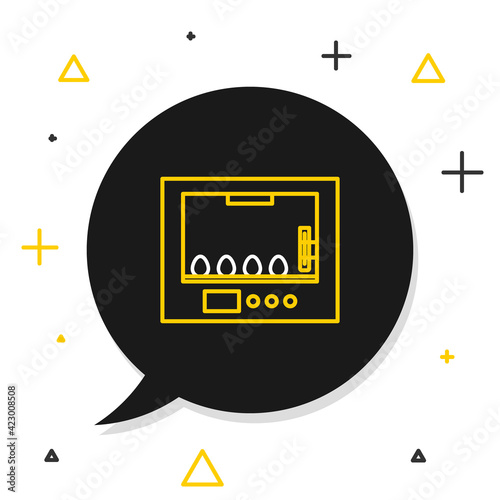 Line Incubator for eggs icon isolated on white background. Colorful outline concept. Vector