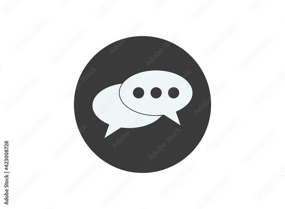 Message or chat icon. Vector illustration. Message or chat icon. Vector illustration.