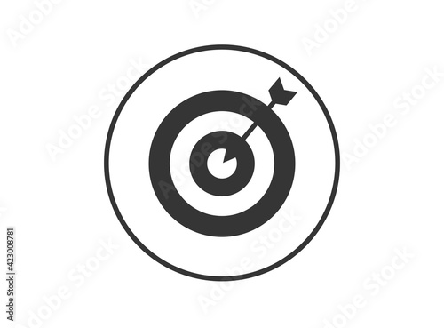 Target flat icon. Vector illustration.