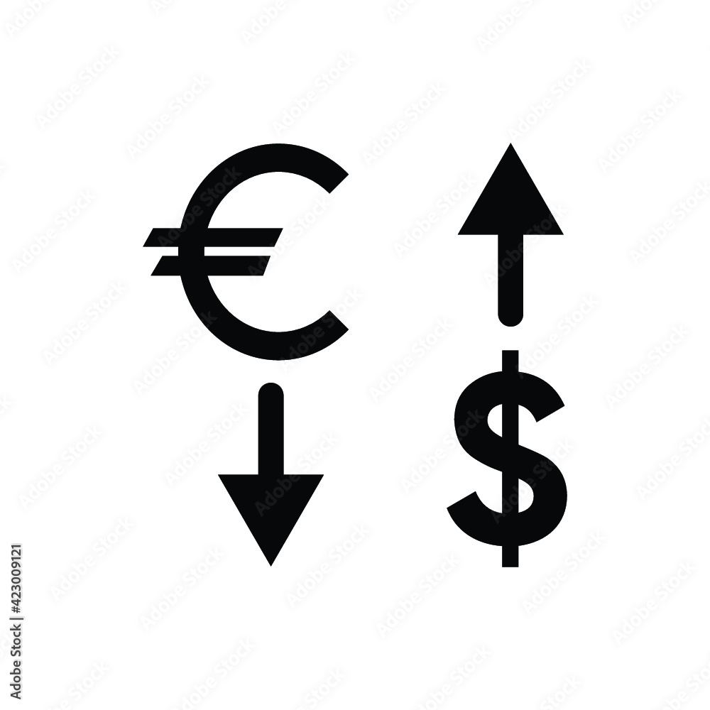 Money exchange flat trendy black icon image Money exchange flat trendy black icon image