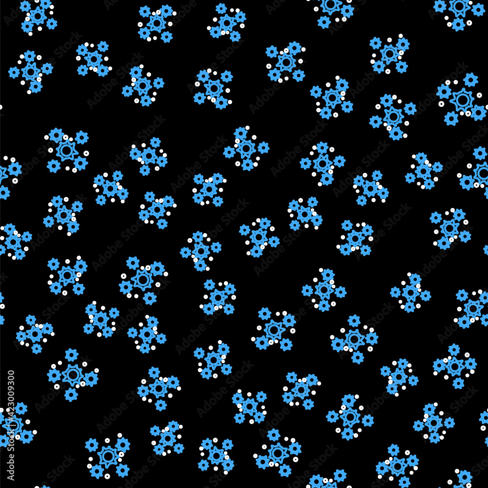 Line Bacteria icon isolated seamless pattern on black background. Bacteria and germs, microorganism disease causing, cell cancer, microbe, virus, fungi. Vector Line Bacteria icon isolated seamless pattern on black background. Bacteria and germs, microorganism disease causing, cell cancer, microbe, virus, fungi. Vector