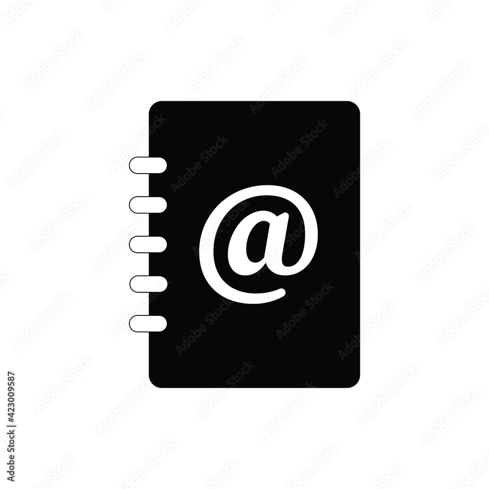 Address book line icon image