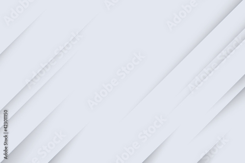 Cuts on white paper. Background with diagonal cuts on a blank sheet. Decorative striped background with realistic geometric elements. Vector illustration for website, wallpaper, textile print, icon.