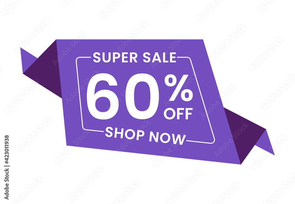 Super Sale 60% Off Shop Now. 60 Percent Discounts Banner Super Sale 60% Off Shop Now. 60 Percent Discounts Banner