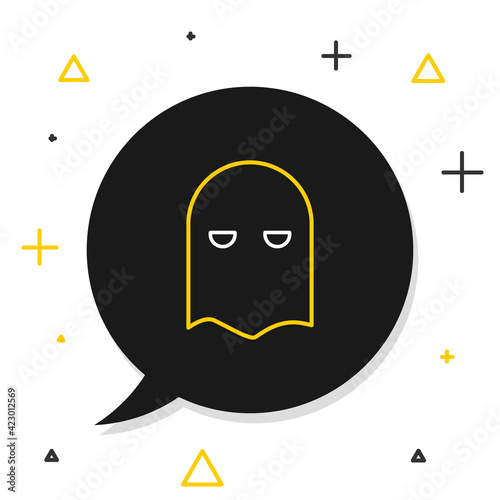 Line Executioner mask icon isolated on white background. Hangman, torturer, executor, tormentor, butcher, headsman icon. Colorful outline concept. Vector