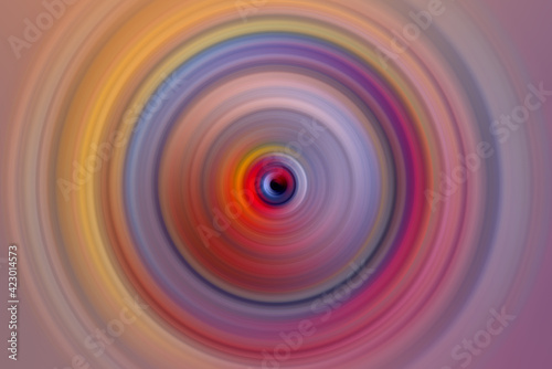 Abstract round pink background. Circles from the center point. Image of diverging circles. Rotation that creates circles.