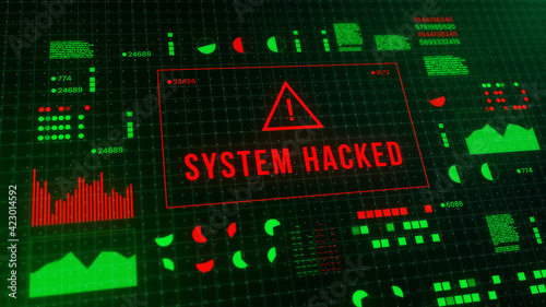 Tela System hack security breach computer hacking warning message hacked alert
