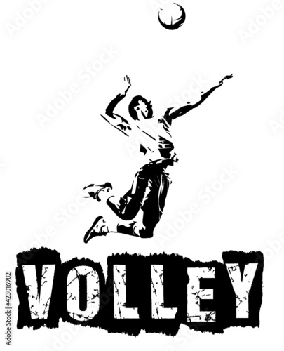 Volleyball player silhouette