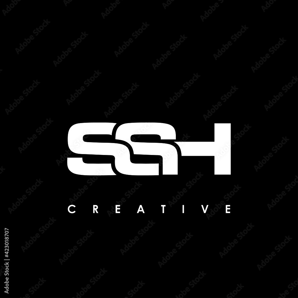 Ssh Letter Initial Logo Design Template Vector Illustration Stock 