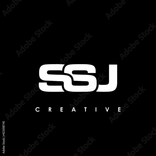 SSJ Letter Initial Logo Design Template Vector Illustration