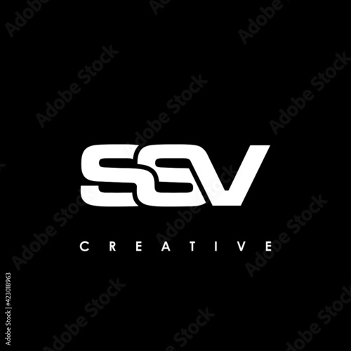 SSV Letter Initial Logo Design Template Vector Illustration photo