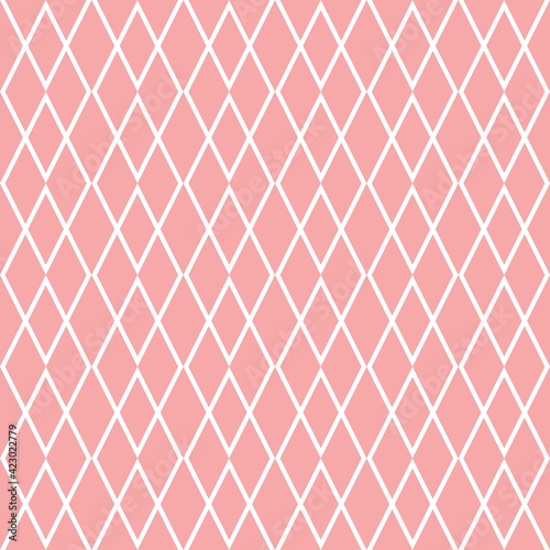 Pink tile vector pattern for seamless decoration wallpaper