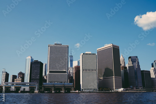 Urban cityscape with skyscrapers in New York City