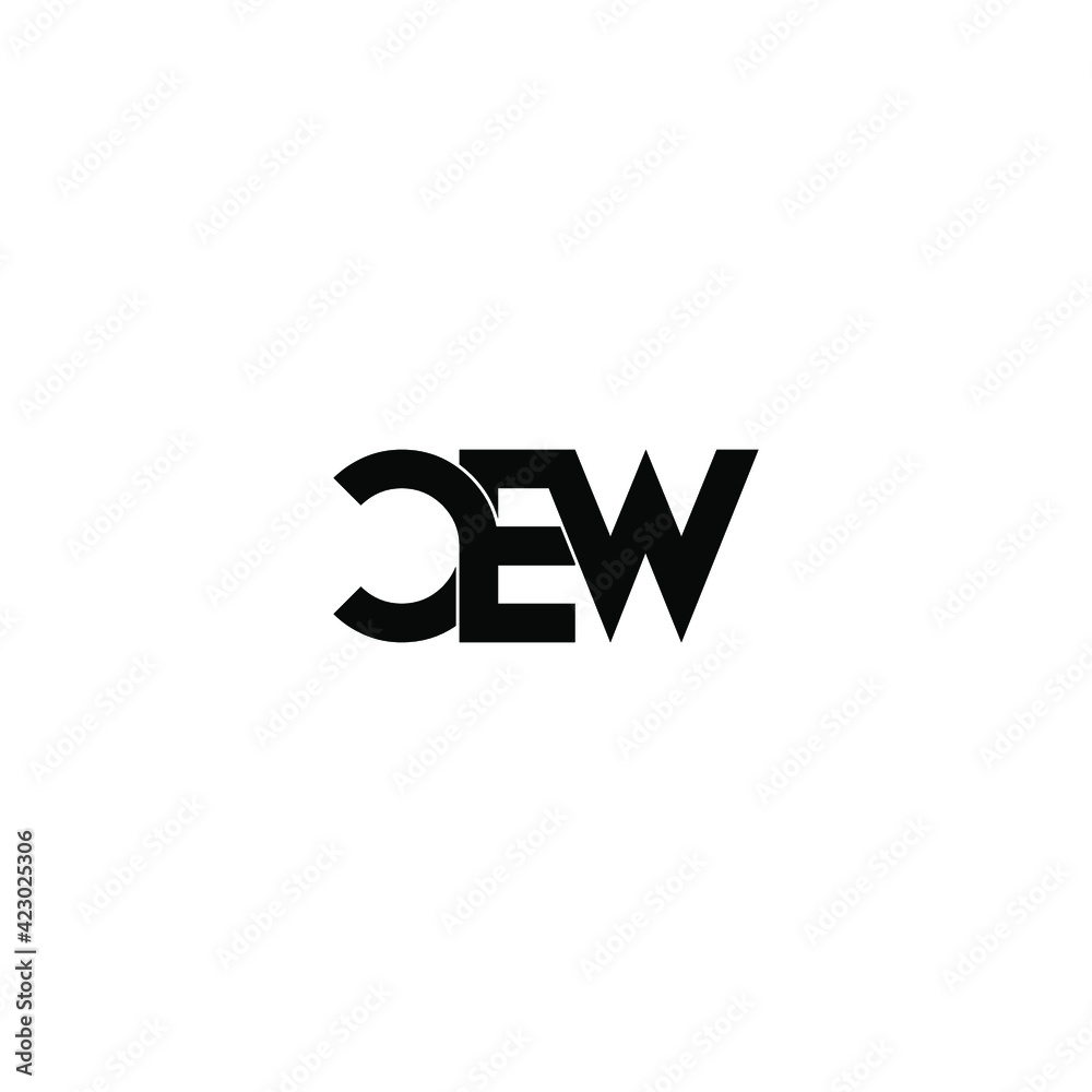 Obraz premium cew letter original monogram logo design