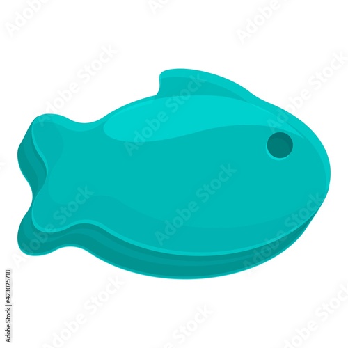 Fish mold icon. Cartoon of fish mold vector icon for web design isolated on white background