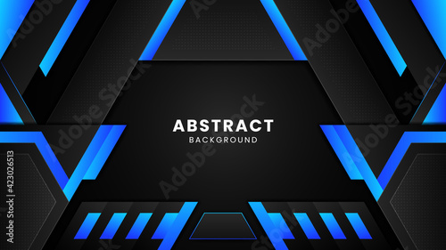 Modern abstract geometric shapes background design template, gaming background template design