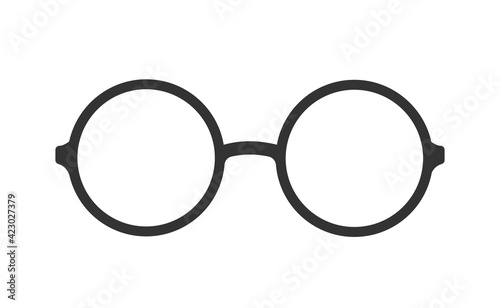Retro eye glasses icon isolated on white. Vector illustration