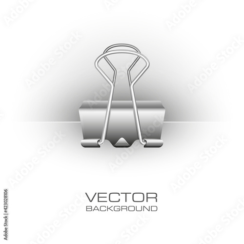 Clothes peg office. Clerical pin for paper background.