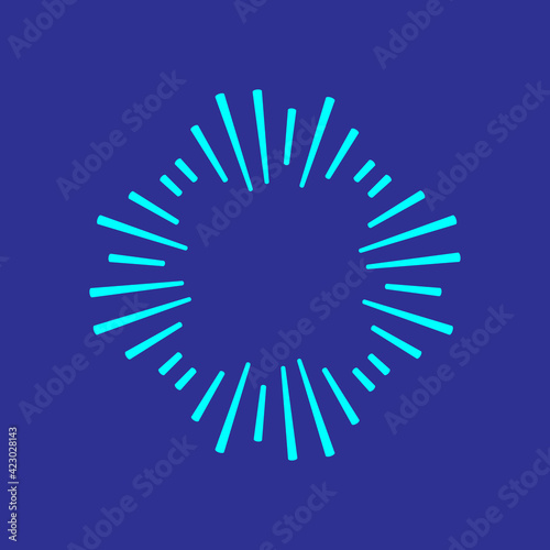 Circle equalizer flat icon. Simple style dj soundtrack symbol. Music sound sign. Logo design element. T-shirt printing. eps10. Vector for sticker.