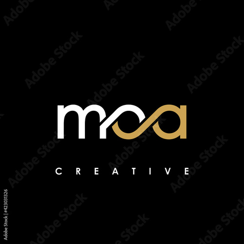 MOA Letter Initial Logo Design Template Vector Illustration photo