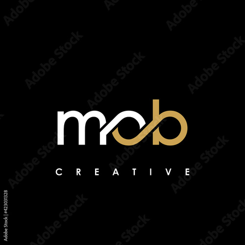 MOB Letter Initial Logo Design Template Vector Illustration
