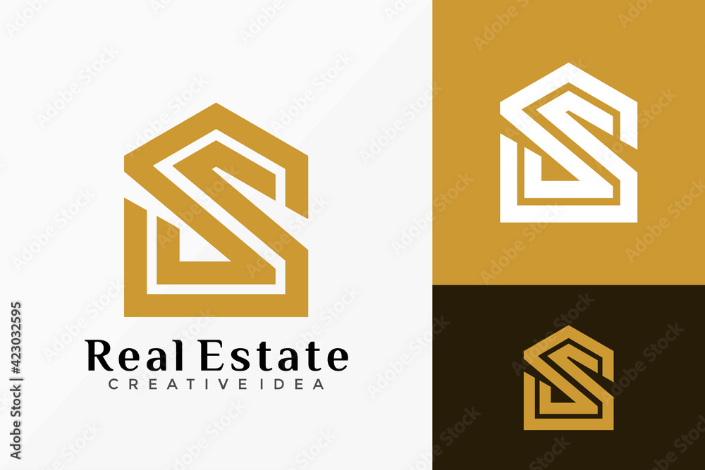 SS Monogram Real Estate Logo Vector Design. Abstract emblem, designs concept, logos, logotype element for template. SS Monogram Real Estate Logo Vector Design. Abstract emblem, designs concept, logos, logotype element for template.