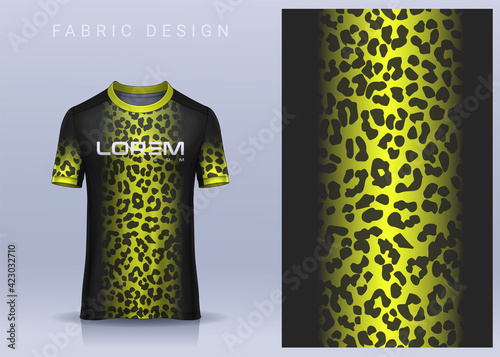Fabric textile for Sport t-shirt ,Soccer jersey mockup for football club. uniform front view.