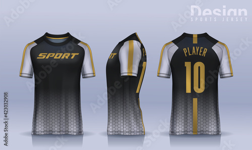 t-shirt sport design template, Soccer jersey mockup for football club. uniform front and back view.