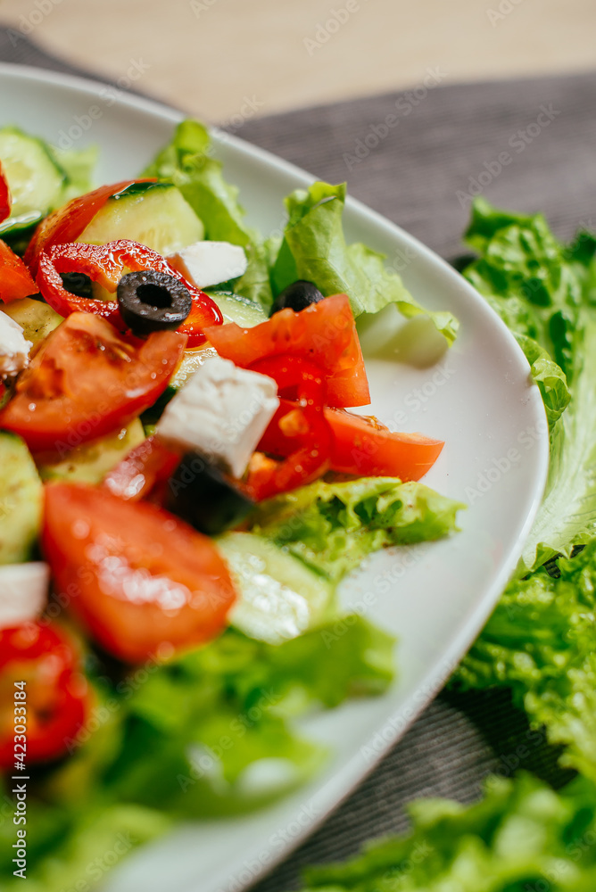 greek salad on a plate