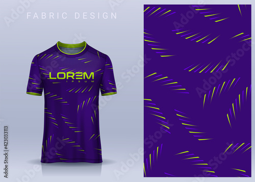 Fabric textile for Sport t-shirt ,Soccer jersey mockup for football club. uniform front view.