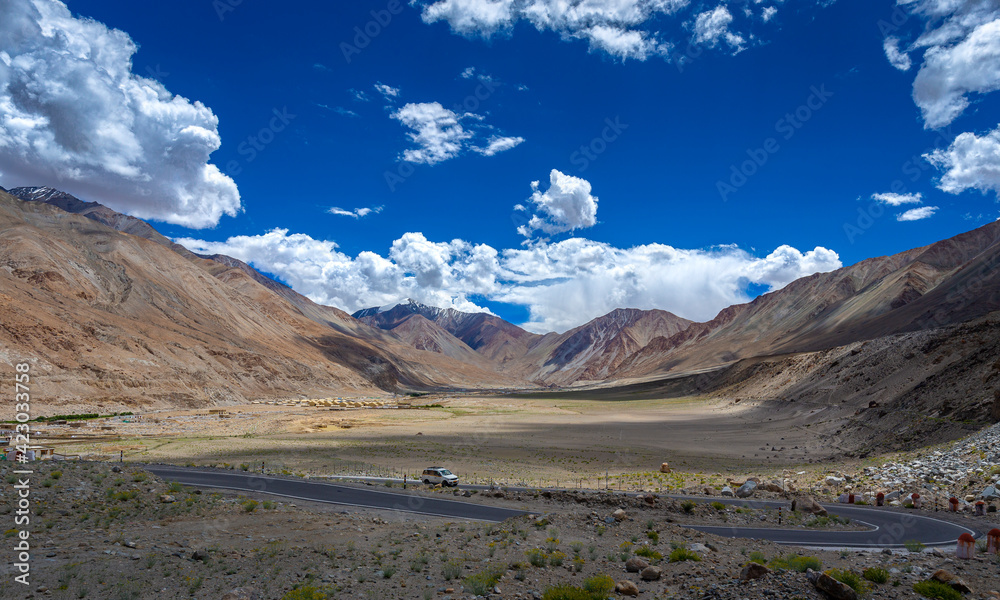 Ladakh, lake ,sky, mountain, height, 