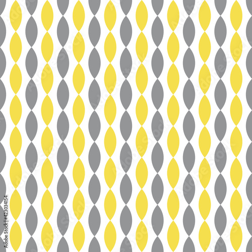 Colors of year 2021 illuminating yellow and ultimate gray simple striped pattern. Abstract geometric vertical stripes seamless pattern. Geometric design for web and print on textile, fabric, paper