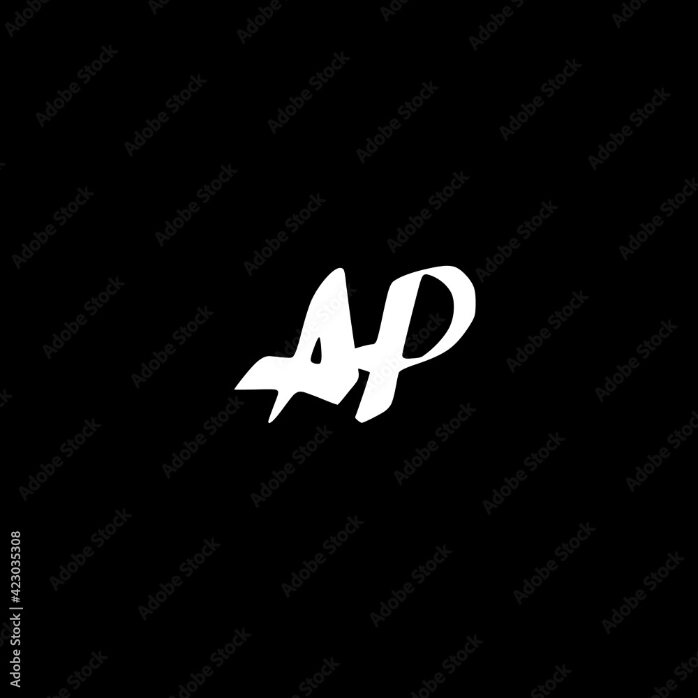 AP initial handwriting logo for identity AP initial handwriting logo for identity