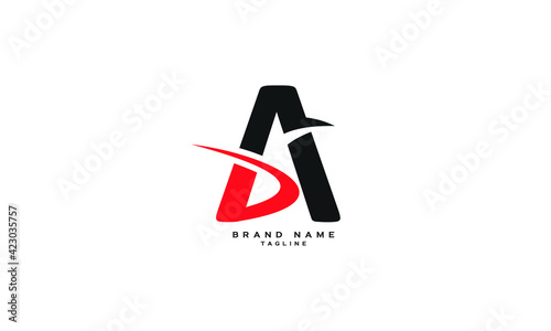 DA, AD, Abstract initial monogram letter alphabet logo design