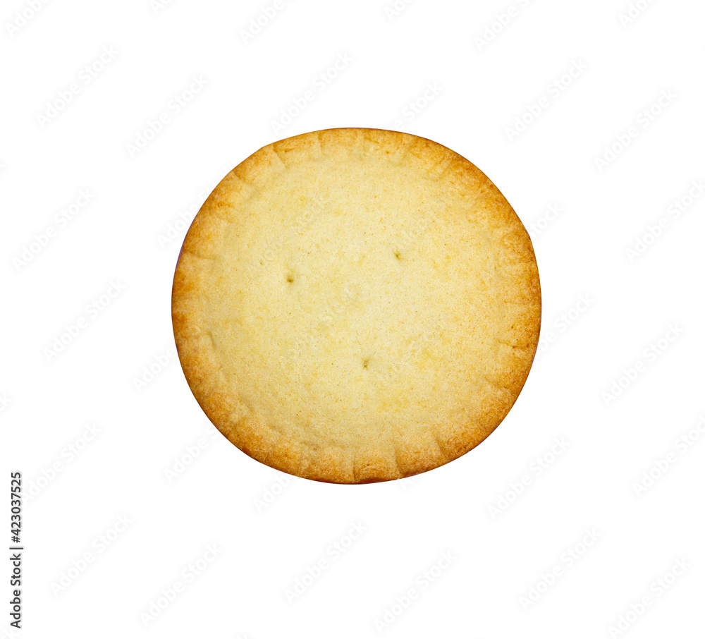 Shortbread. Berry basket. Isolated on white. Shortbread. Berry basket. Isolated on white.