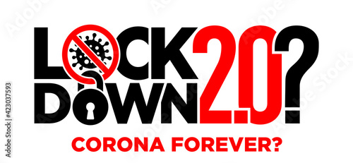 Lock down coronavirus 2.0. Europe lockdown Pandemic COVID-19  for quarantine. Corona Virus Vector on transparent background