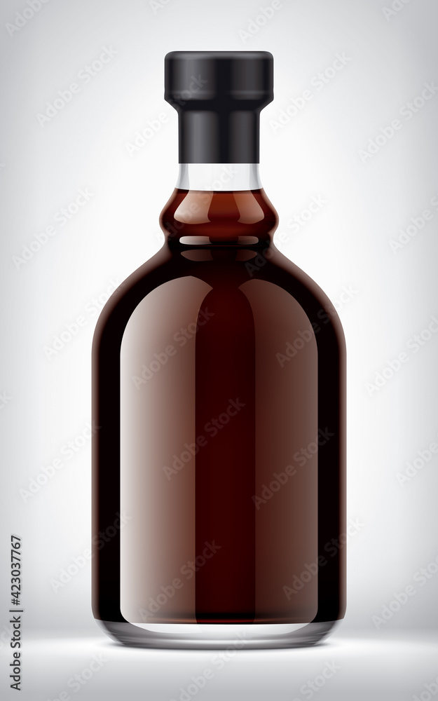 Glass Bottle on background. Foil version. Glass Bottle on background. Foil version.